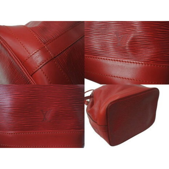 Louis Vuitton Bag Drawstring Epi Shoulder Red Leather Noe - Picture 5 of 9